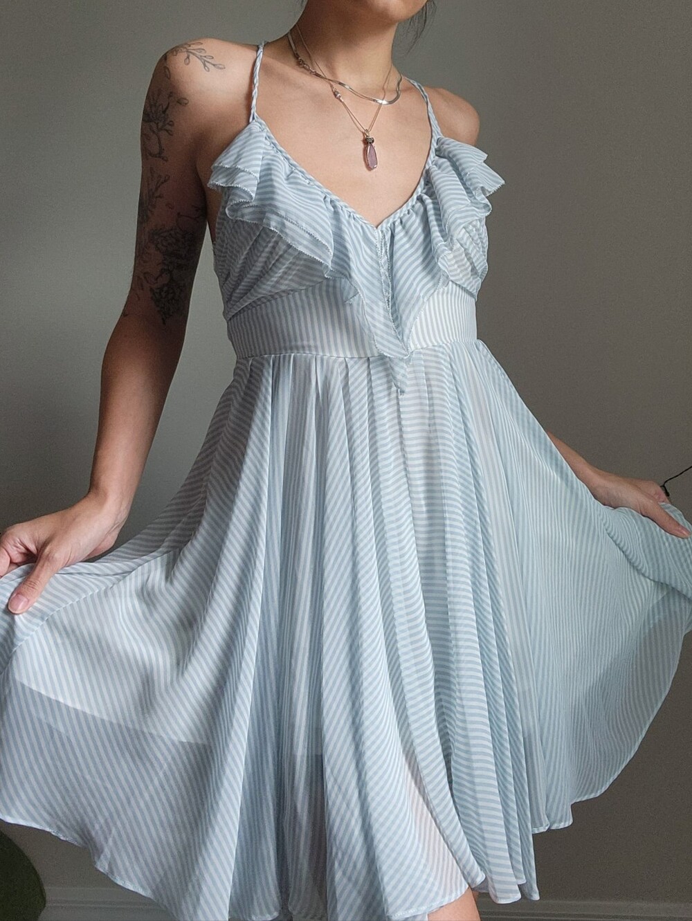 Guess Ruffle Babydoll Dress
